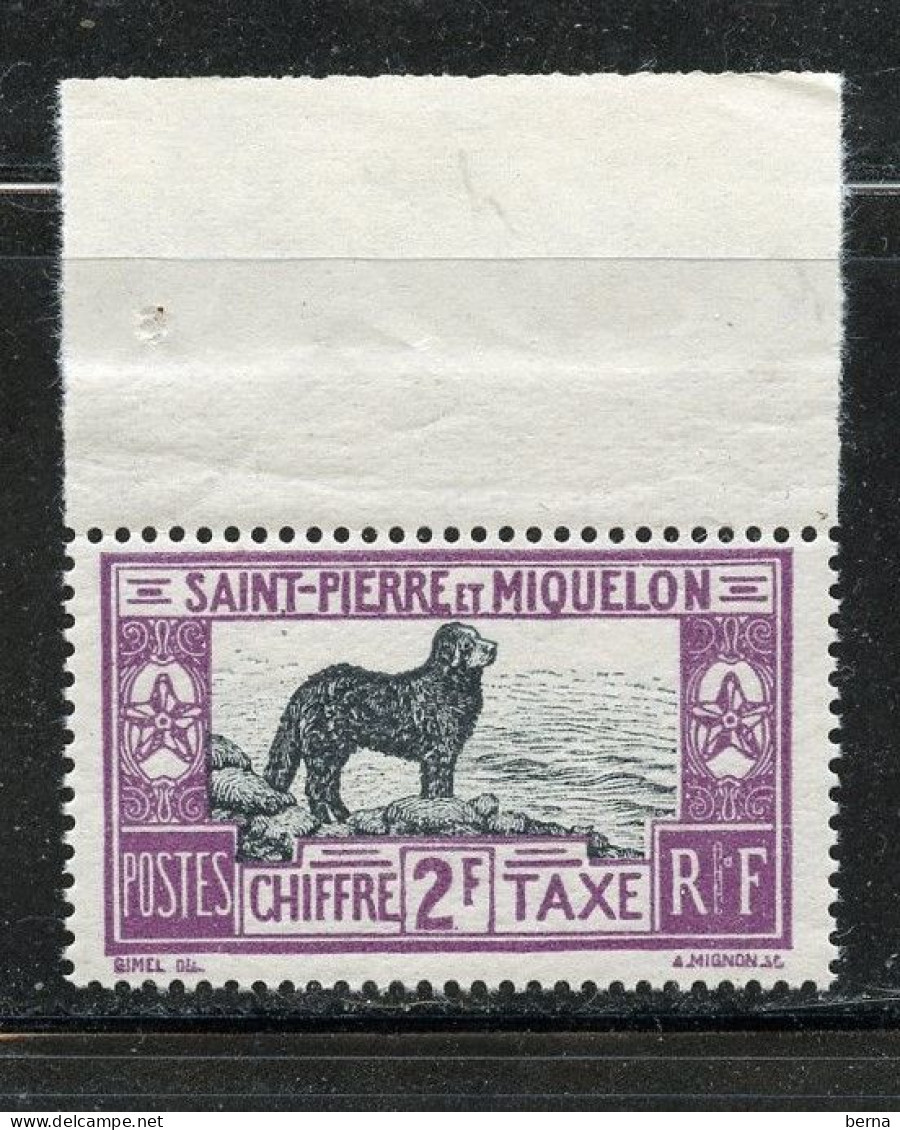 SAINT PIERRE ET MIQUELON TAXE 30 LUXE NEUF SANS CHARNIERE - Timbres-taxe