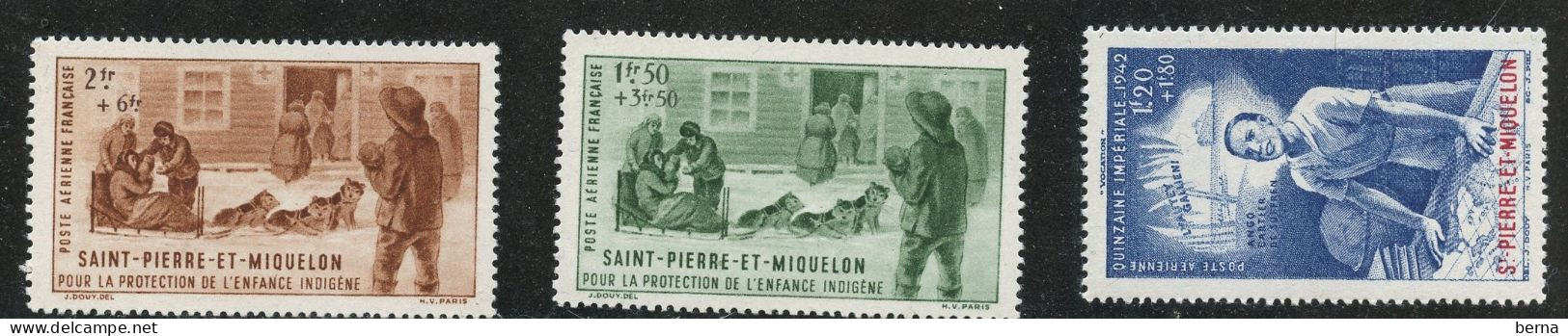 SAINT PIERRE ET MIQUELON POSTE AERIENNE 1/3 LUXE NEUF SANS CHARNIERE - Unused Stamps