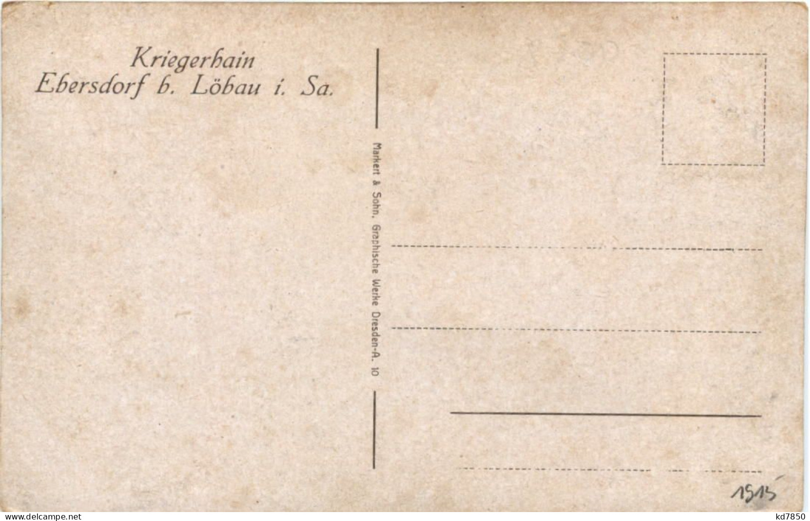 Ebersdorf Bei Löbau - Kriegerhain - Loebau