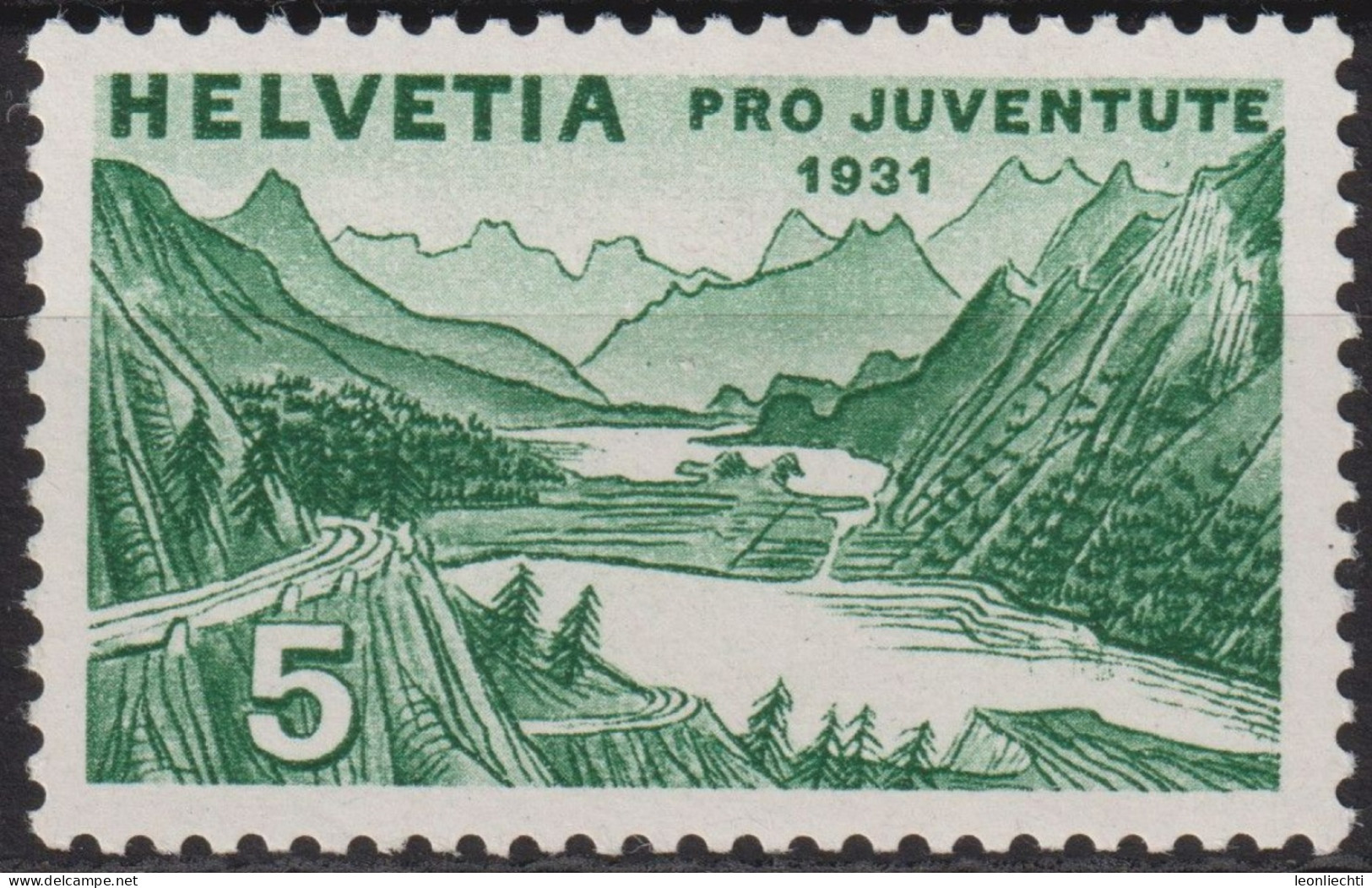 1931 Schweiz / Pro Juventute ** Zum:CH J57, Mi:CH 246, Yt:CH 250, Silser Und Silvaplanersee - Unused Stamps