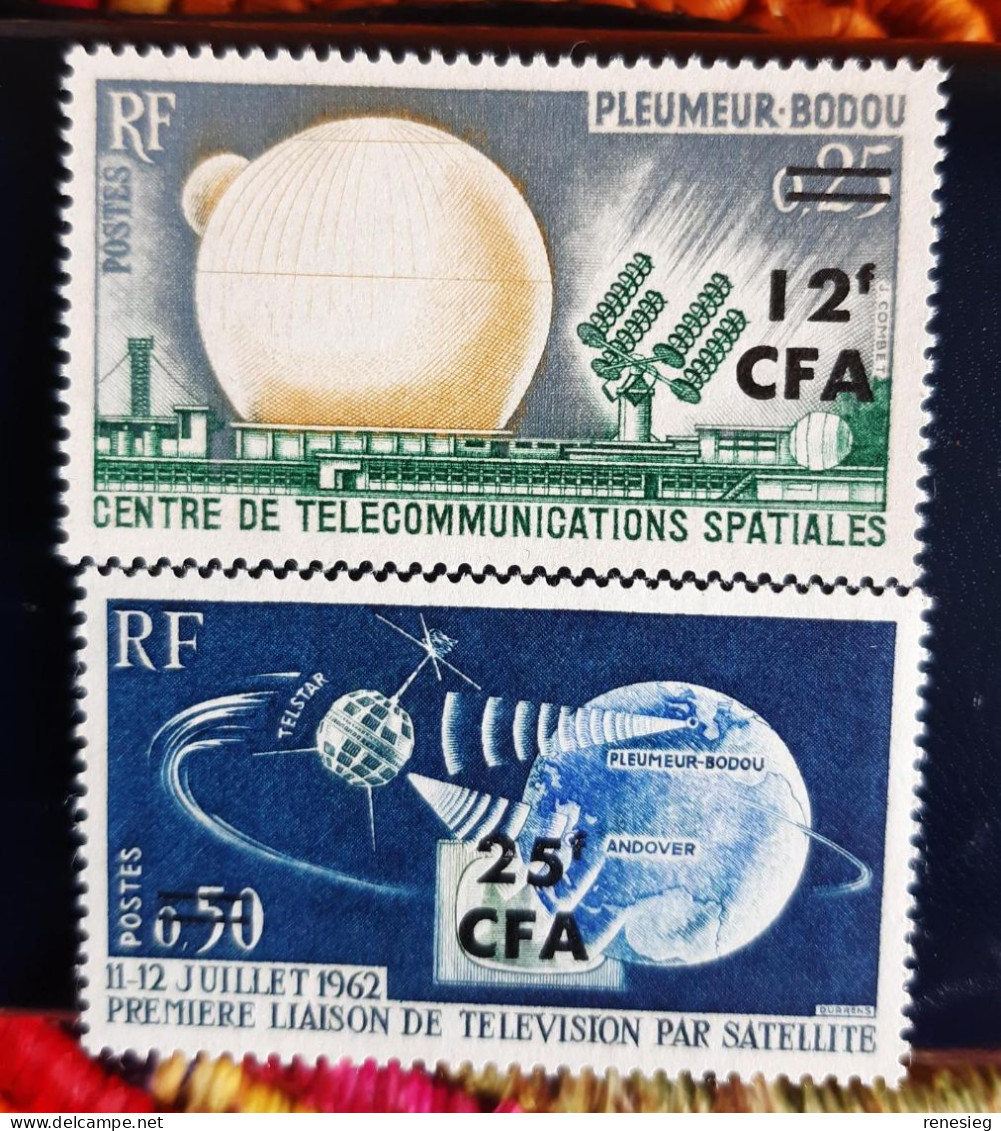 Réunion 1963 Télécoms Yvert 355 & 356 MNH - Neufs