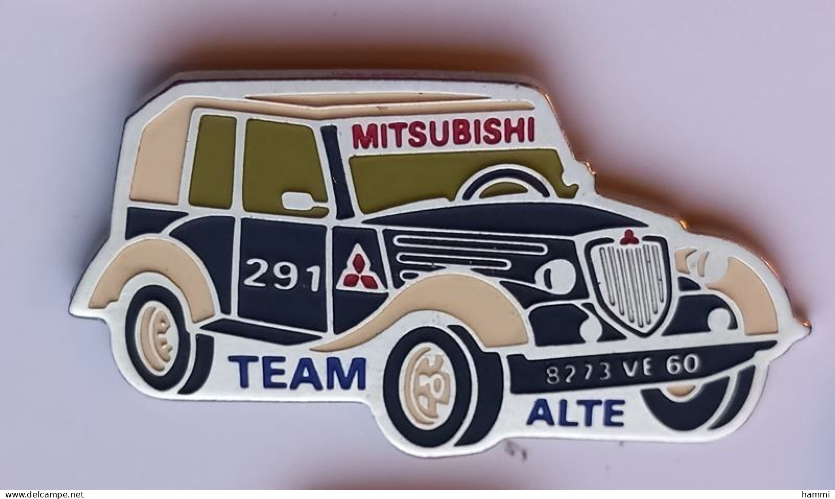 N457 Pin's Rallye Team Alte Paris  Dakar 91 Auto NOIRE 291 Mitsubishi  Achat Immédiat - Rallye