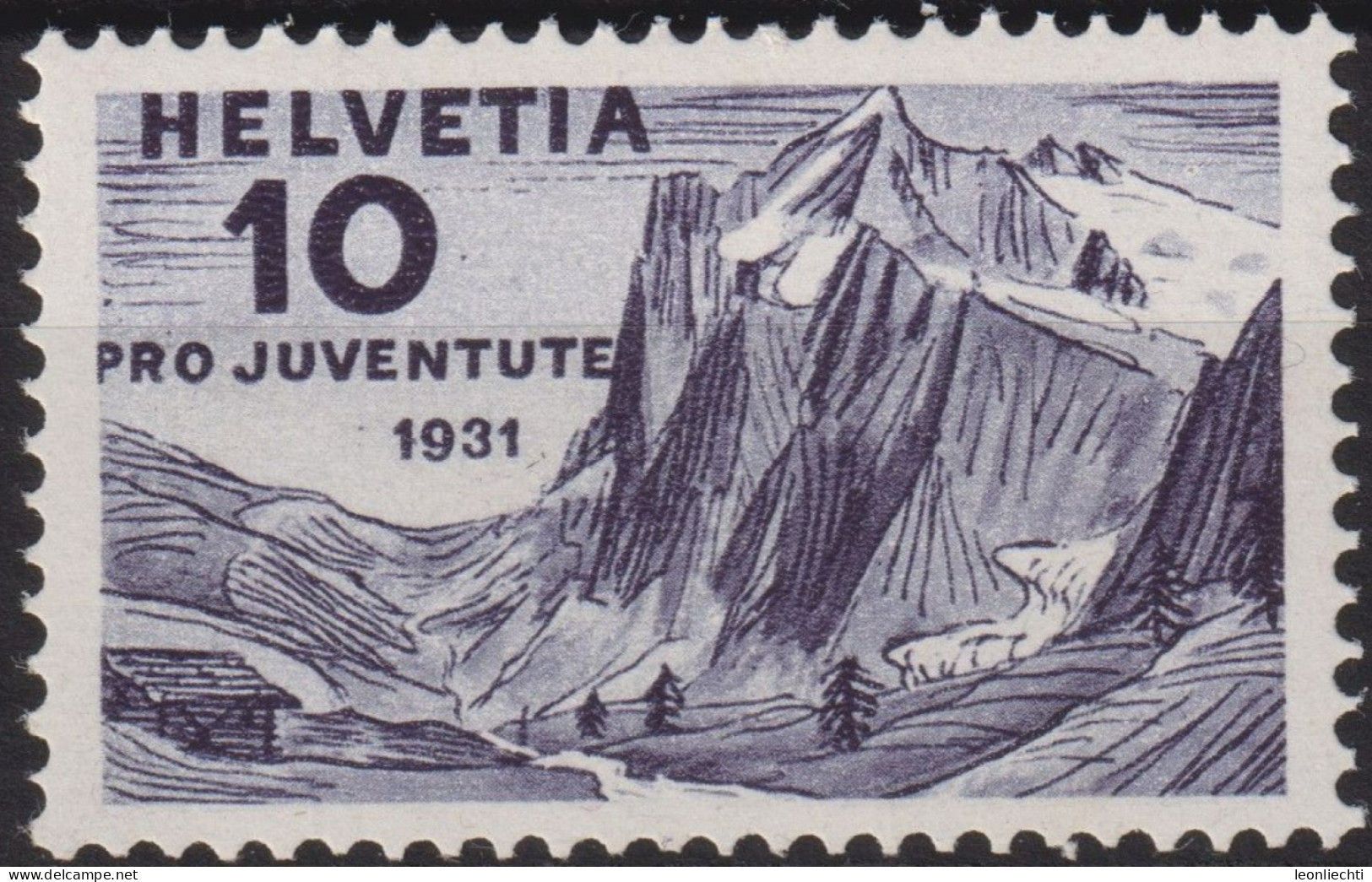 1931 Schweiz / Pro Juventute ** Zum:CH J58, Mi:CH 247, Yt:CH 251, Wetterhorn - Unused Stamps