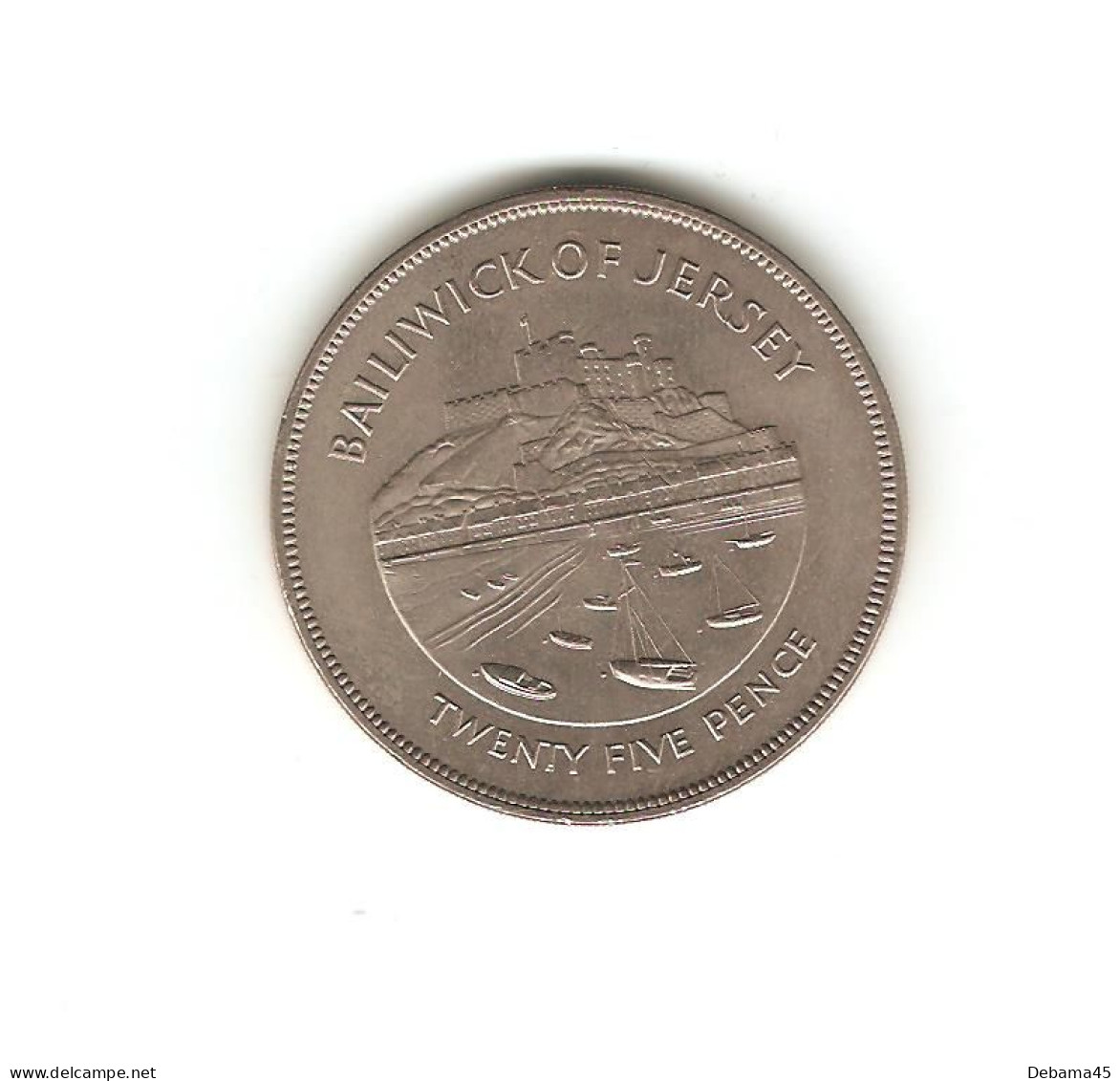 614/ JERSEY: Elizabeth II : 25 Pence 1977 (copper-nickel - 28,36 Grammes) Jubilé, Mont Orgueil - Jersey