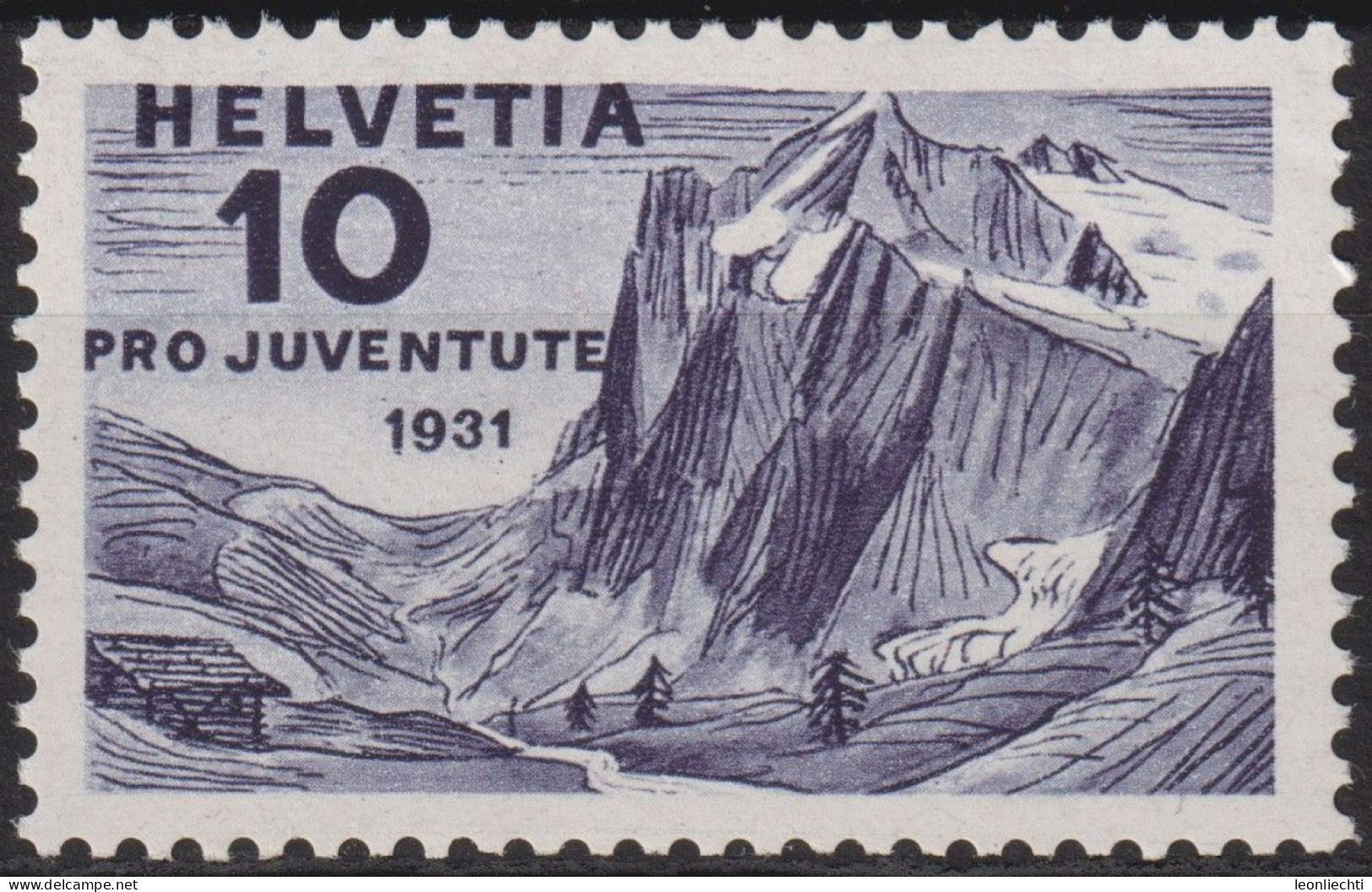 1931 Schweiz / Pro Juventute ** Zum:CH J58, Mi:CH 247, Yt:CH 251, Wetterhorn - Unused Stamps