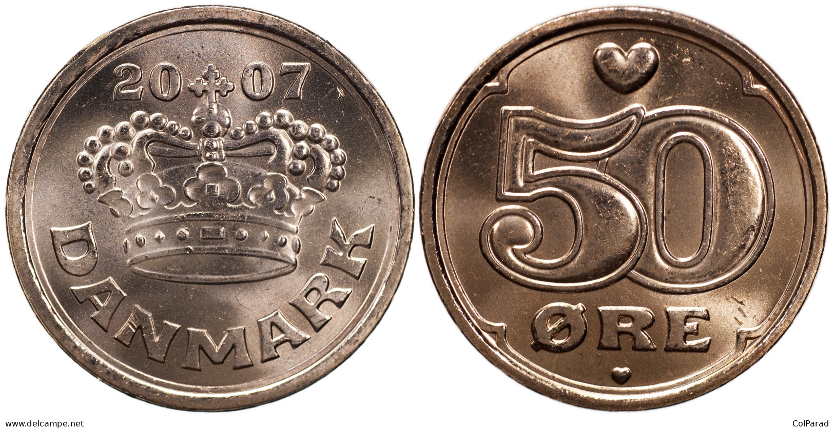 DENMARK COIN 50 ØRE - KM#866.3 Unc - 2007 - Danimarca