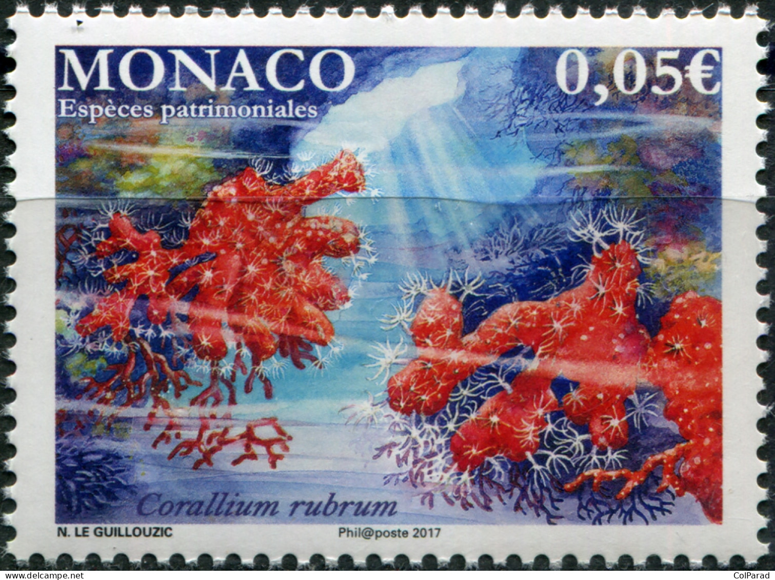 MONACO - 2017 - STAMP MNH ** - National Species. Red Coral - Unused Stamps