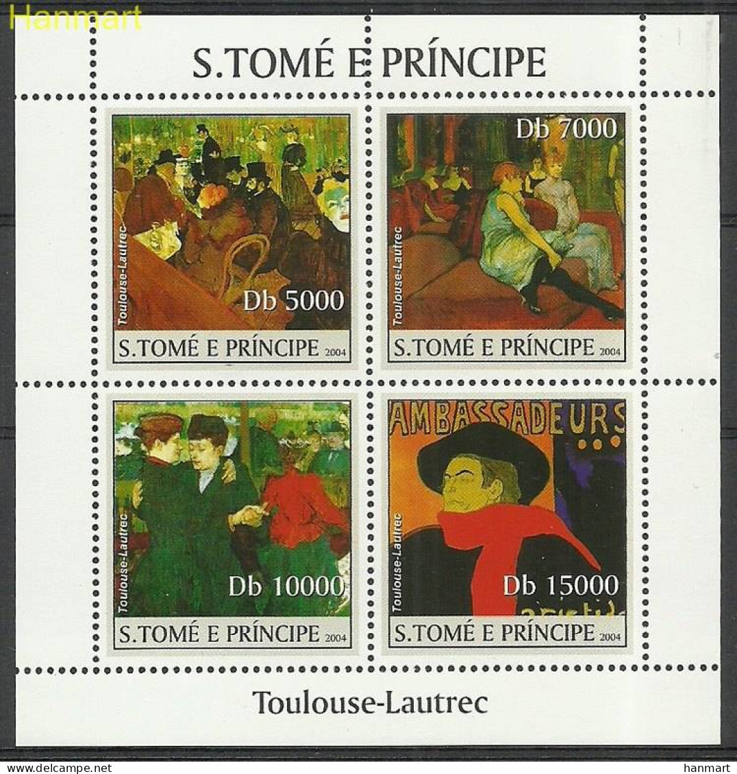 Sao Tome And Principe 2004 Mi Sheet2539-2542 MNH  (ZS6 STPark2539-2542) - Dance