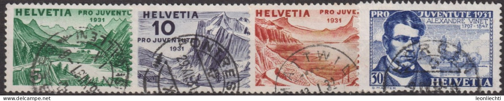 1931 Schweiz / Pro Juventute ° Zum:CH J57-J60, Mi:CH 246-249, Yt:CH 250-253, Landschaften U. Alexandre Vinets - Used Stamps