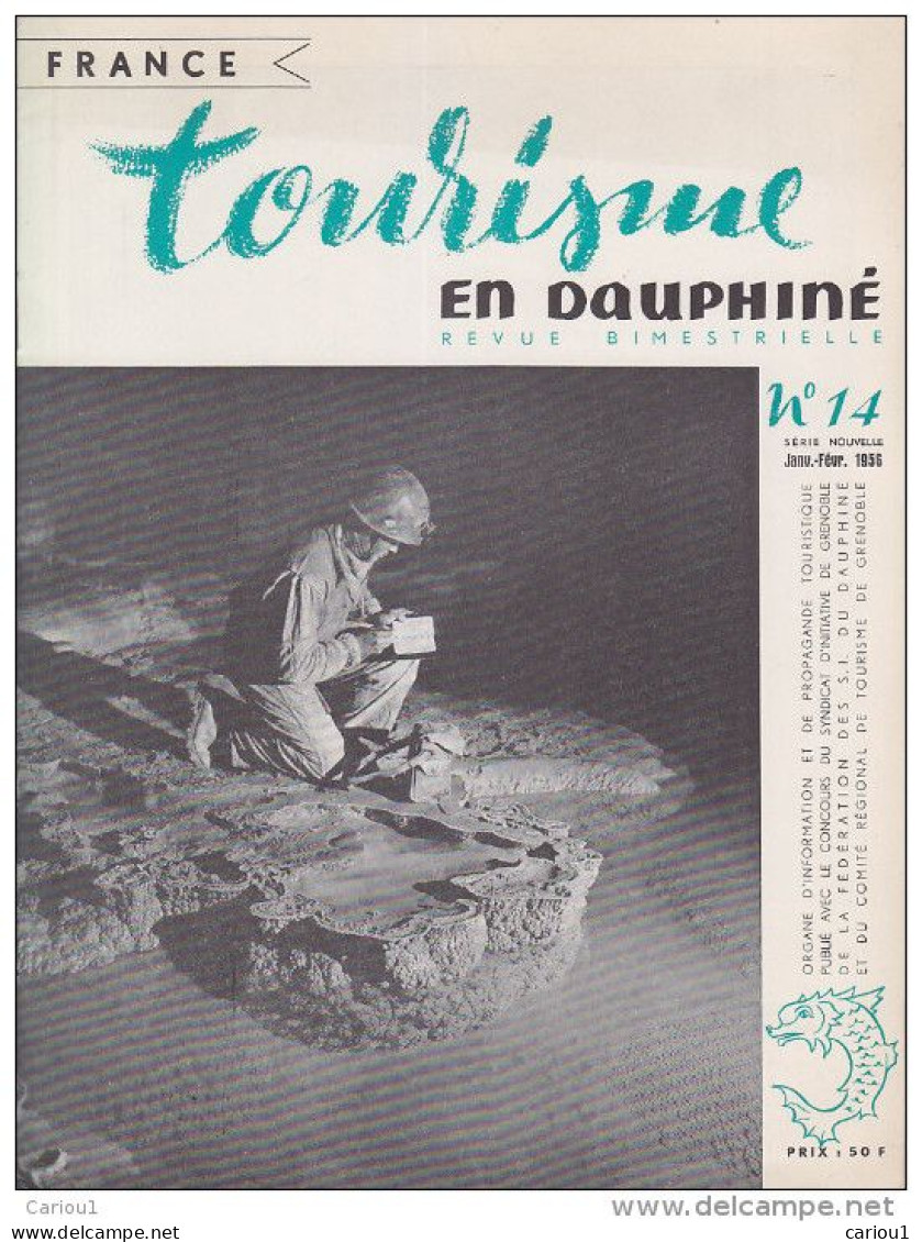C1 Tourisme En DAUPHINE 14 1956 SPELEOLOGIE Speleo VOIRON Saint Alban Rhone PORT INCLUS France - Otros & Sin Clasificación