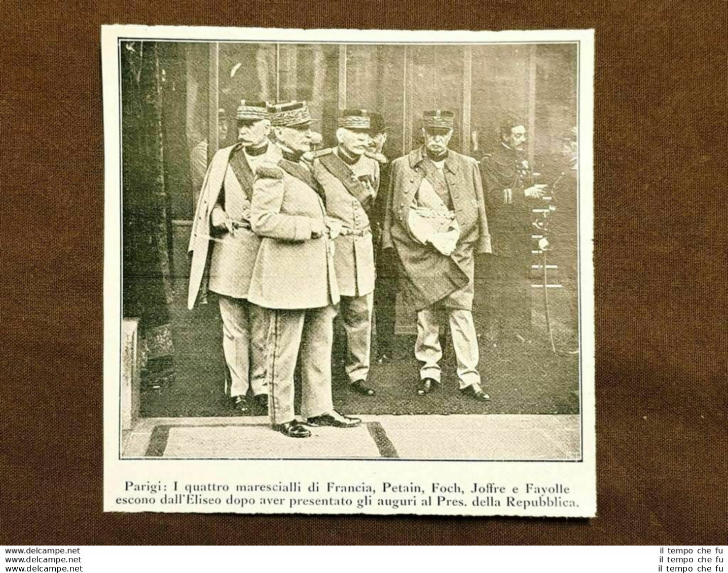 Parigi 1925 Maresciallo Petain Foch Joffre Fayolle Auguri Presidente G.Doumergue - Sonstige & Ohne Zuordnung