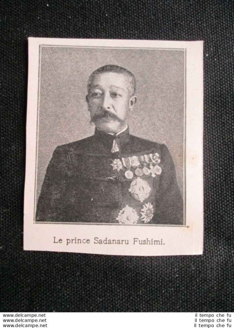 Il Principe Del Giappone Sadanaru Fushimi Stampa Del 1907 - Sonstige & Ohne Zuordnung