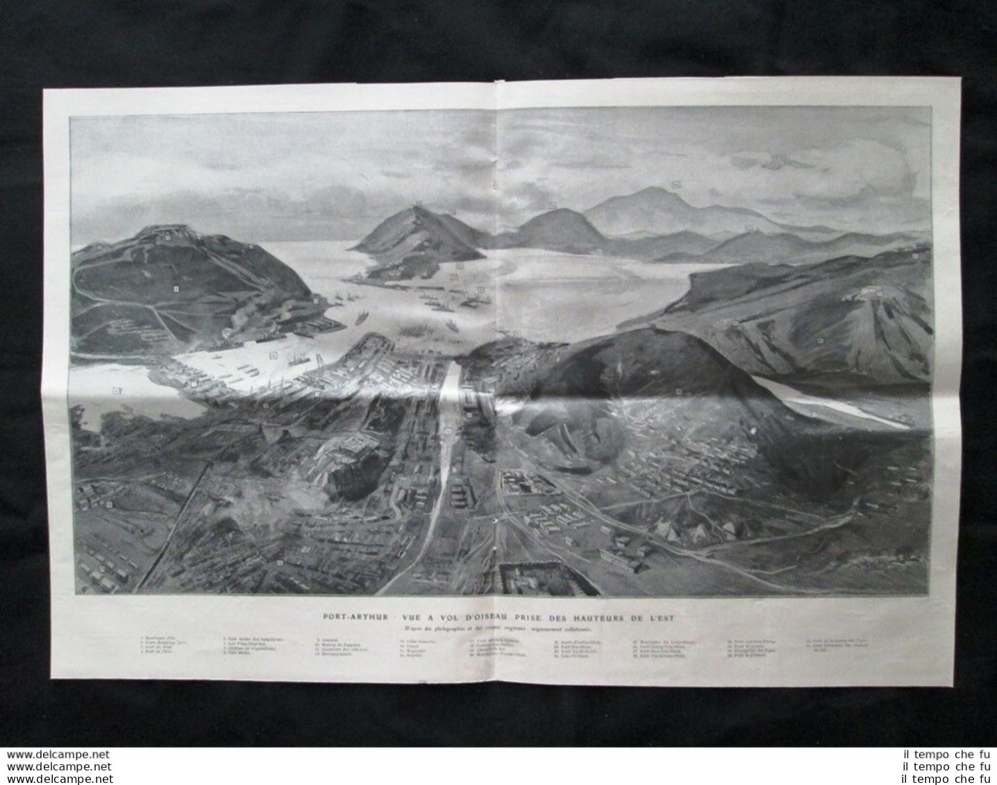 Port Arthur + Generale Stoessel + Port Arthur Prima Della Guerra Stampa Del 1905 - Sonstige & Ohne Zuordnung