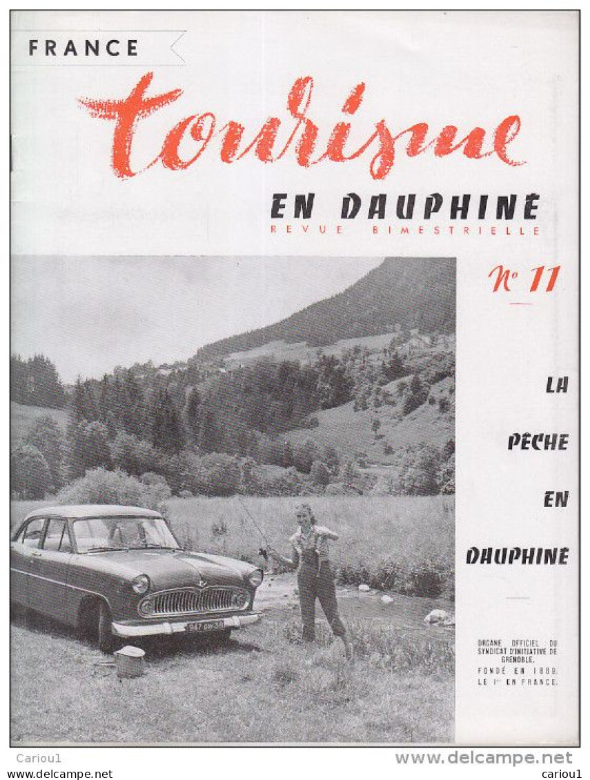 C1 Tourisme En DAUPHINE 11 1955 La PECHE EN DAUPHINE + Carte Piscicole PORT INCLUS France - Rhône-Alpes