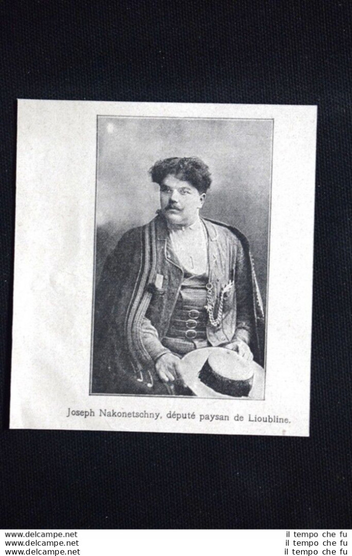 Joseph Nakonetschny, Deputato Di Lioubline Stampa Del 1906 - Sonstige & Ohne Zuordnung
