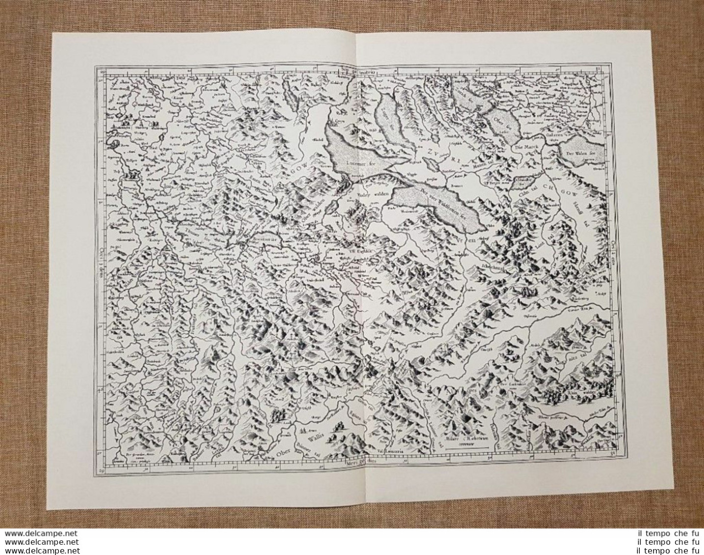 Carta Geografica O Mappa Argow Anno 1650 Ristampa - Cartes Géographiques