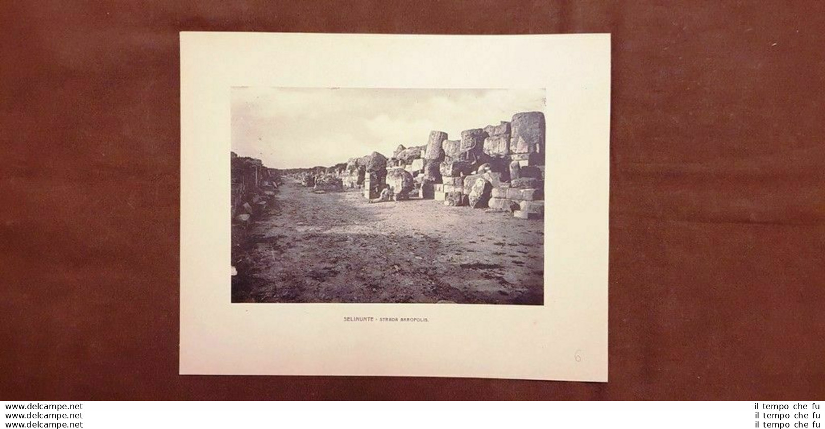 Selinunte 1900 Strada Akropolis Rovine Dei Templi Castelvetrano Trapani Sicilia - Sonstige & Ohne Zuordnung