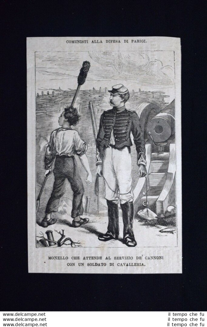 Comunisti Alla Difesa Di Parigi Nel 1871 - Monello Al Servizio De' Cannoni - Before 1900