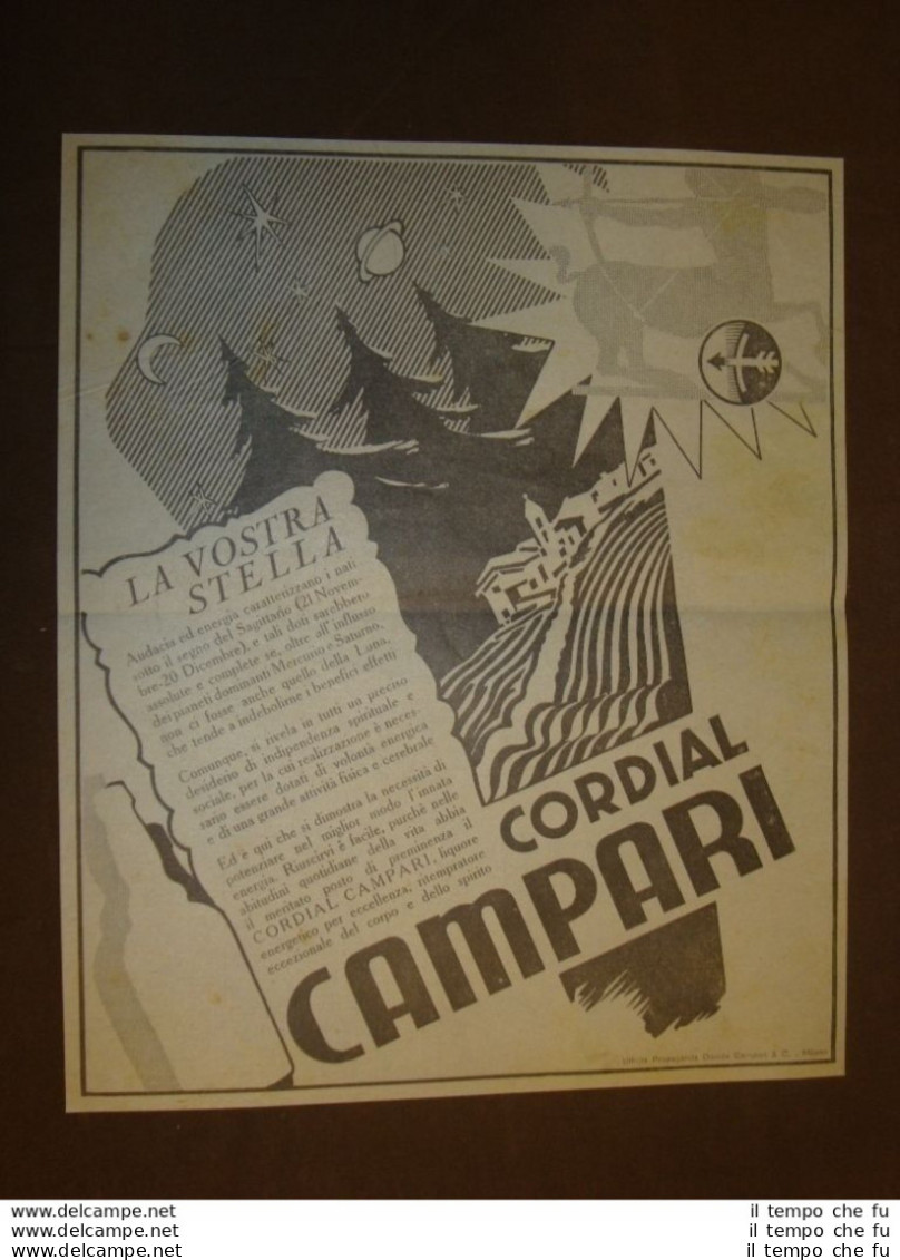 Pubblicità D'Epoca Del 1943 Cordial Campari Fantasia #03 - Other & Unclassified