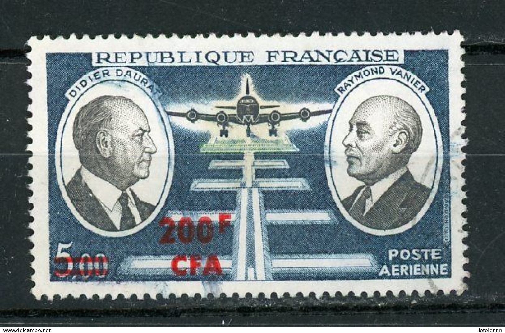 FRANCE SURCHARGÉ CFA -   POSTE AERIENNE - N° Yvert 62 Obli. - Used Stamps