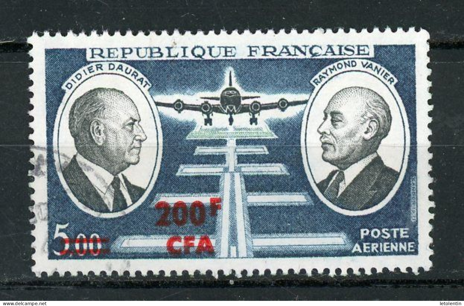 FRANCE SURCHARGÉ CFA -   POSTE AERIENNE - N° Yvert 62 Obli. - Used Stamps