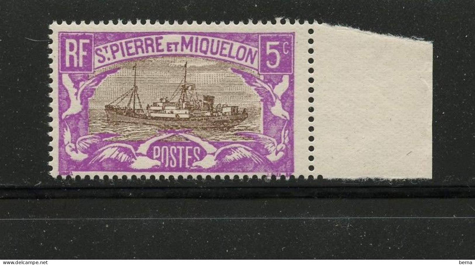 SAINT PIERRE ET MIQUELON 139 BATEAU LUXE NEUF SANS CHARNIERE - Nuevos