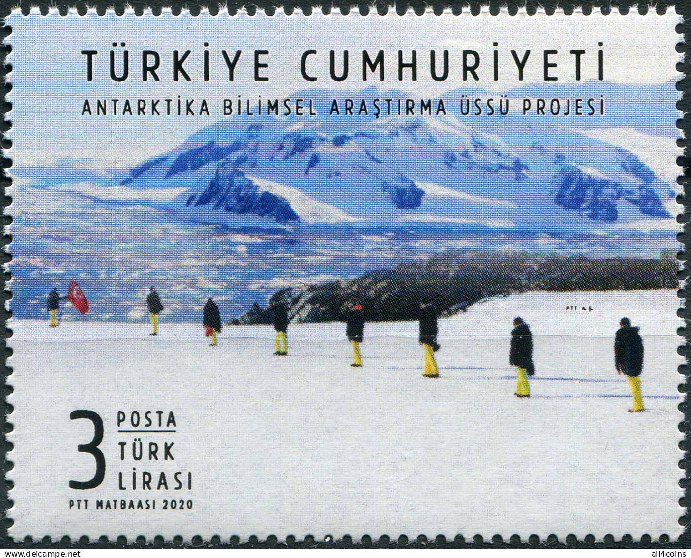 Turkey 2020. Turkey's Antarctic Research Project (MNH OG) Stamp - Unused Stamps