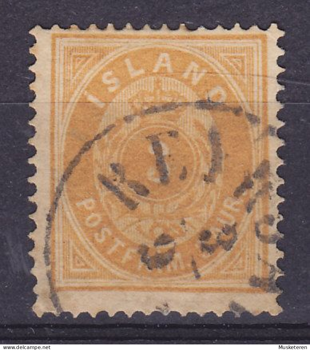 Iceland 1882 Mi. 12 A, 3 Aur Ziffer Mit Krone Im Oval Lapidar REYKJAVIK Cancel (o) (2 Scans) - Used Stamps