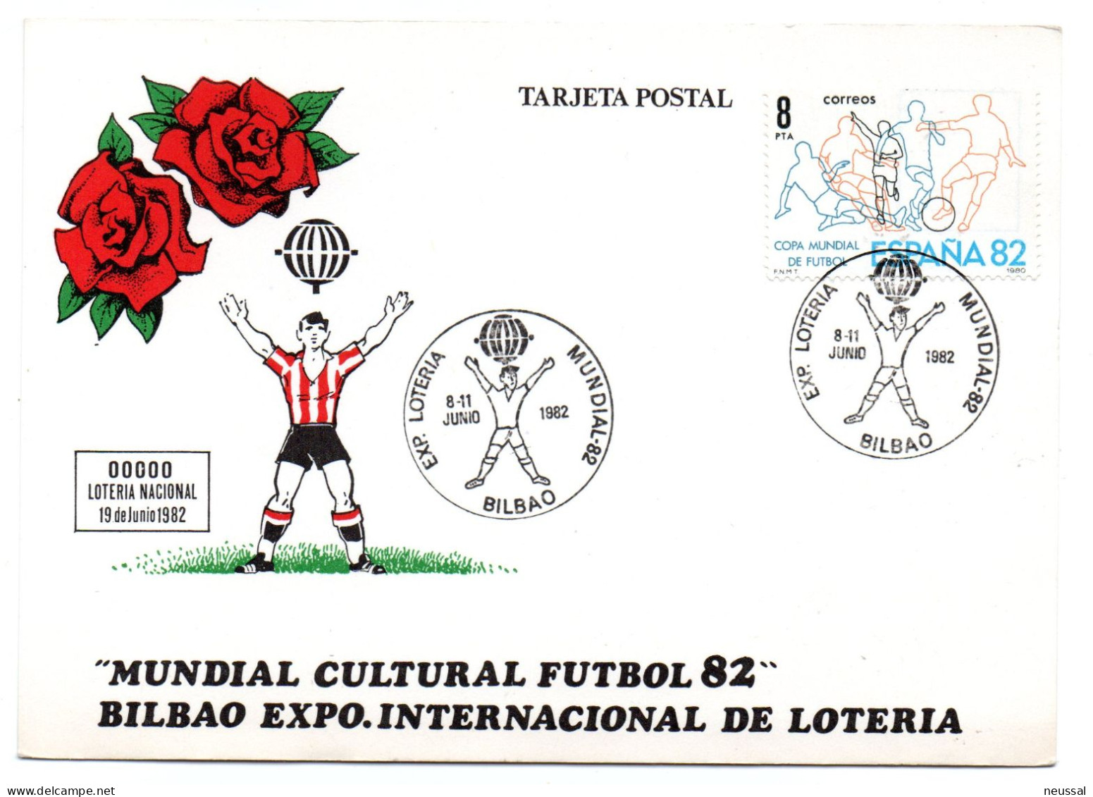 Tarjeta Con Matasellos Commemorativo De 1982 - Cartas & Documentos