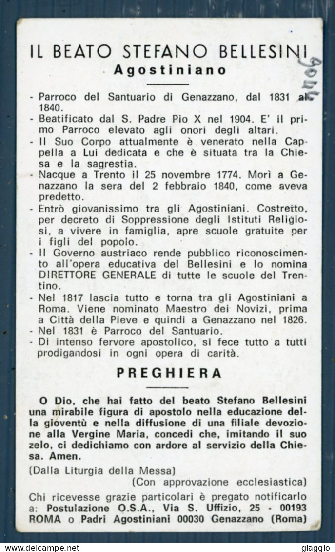 °°° Santino N. 9044 - Beato - Trento/genazzano °°° - Religion & Esotérisme