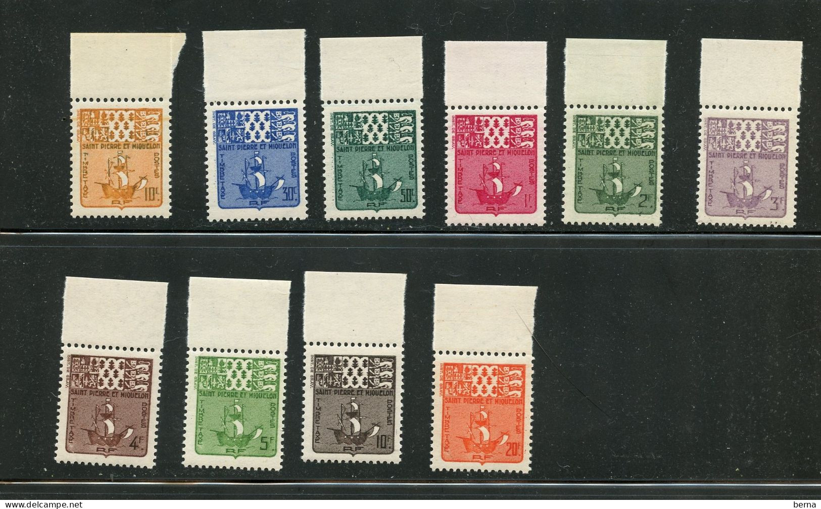 SAINT PIERRE ET MIQUELON TAXE 67/76 ARMOIRIES LUXE NEUF SANS CHARNIERE - Timbres-taxe