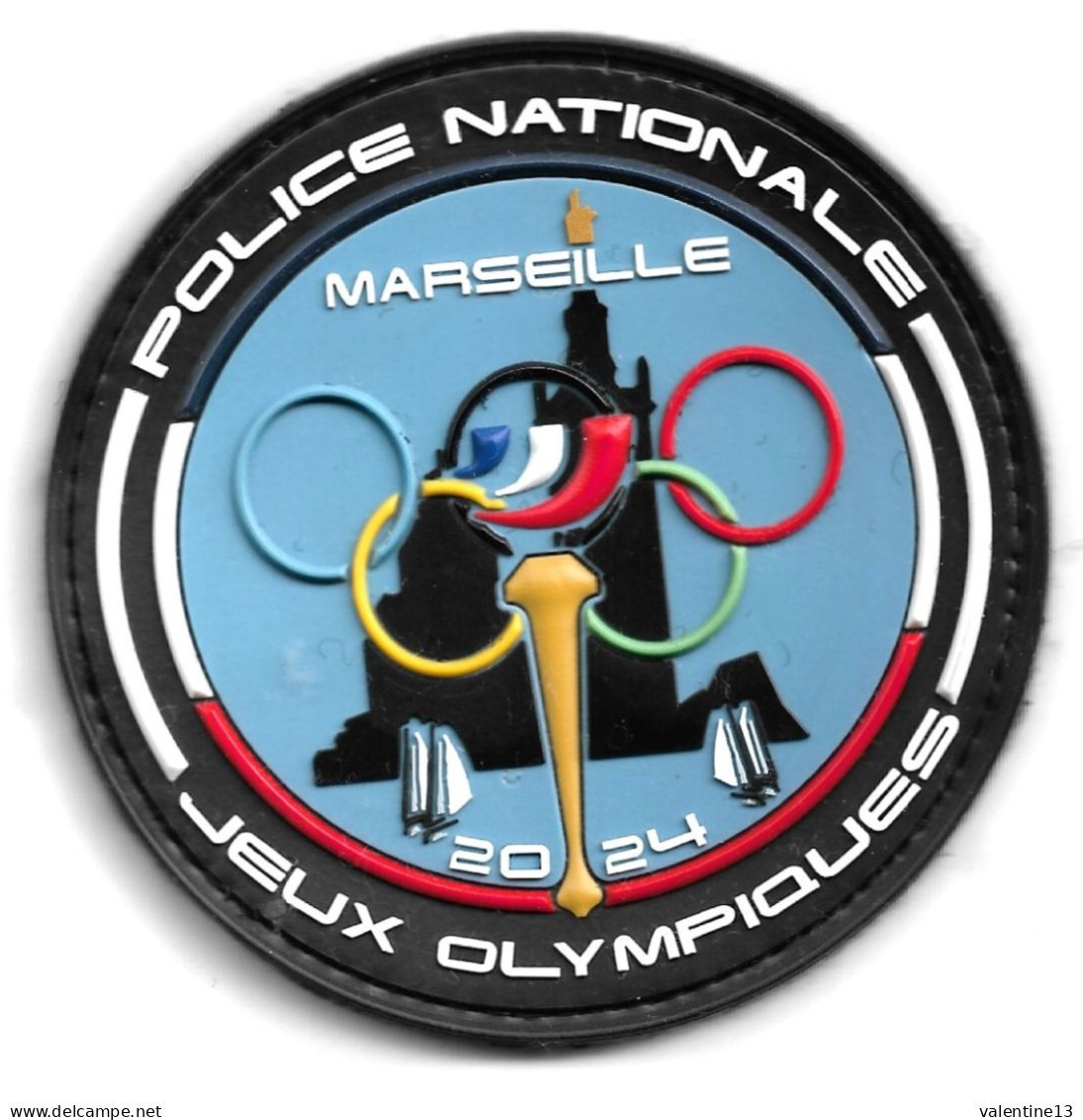 Ecusson PVC POLICE NATIONALE JO PARIS 2024 MARSEILLE - Police & Gendarmerie