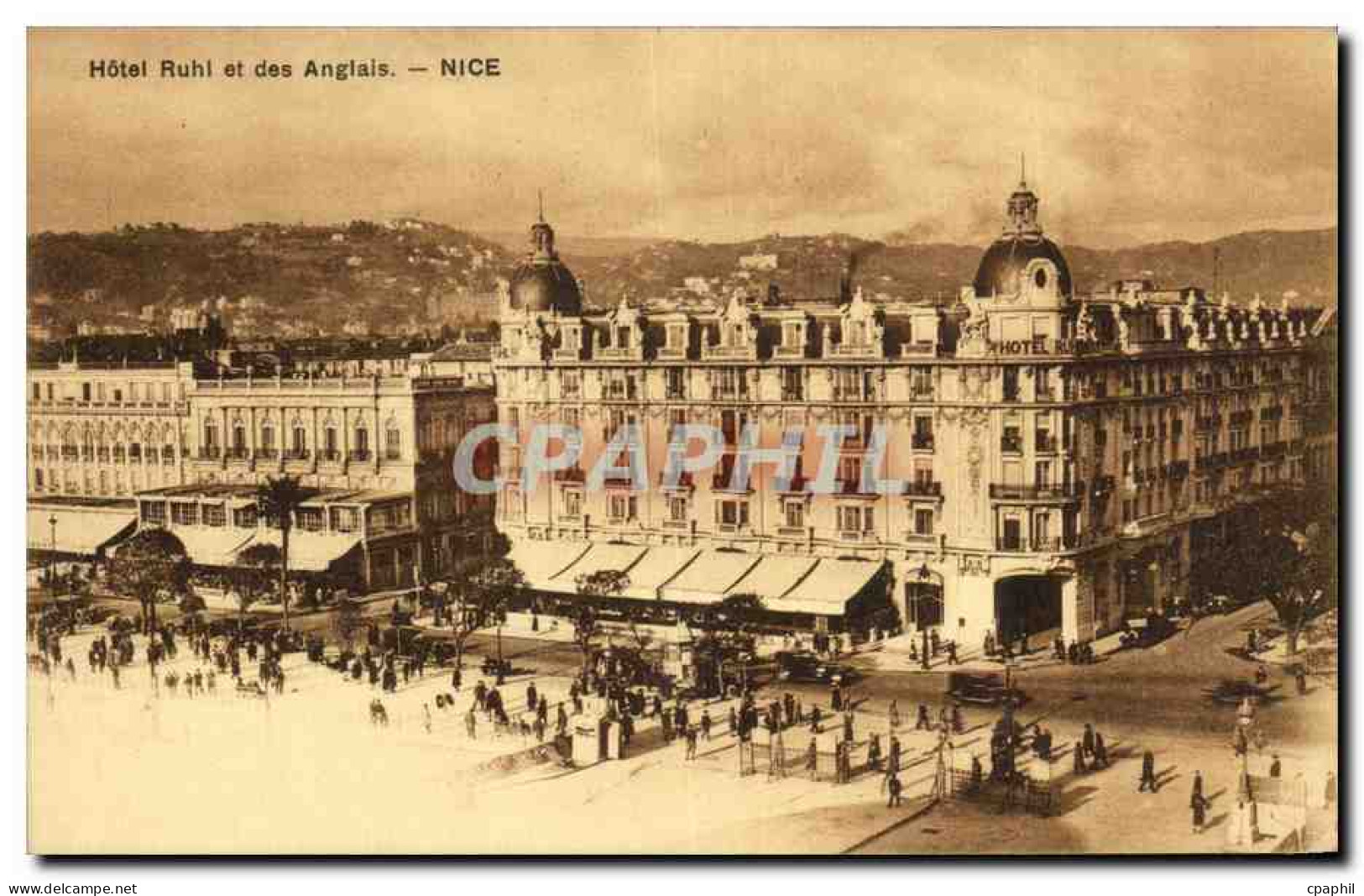 CPA Nice Hotel Ruhl Et Des Anglais  - Monumentos, Edificios