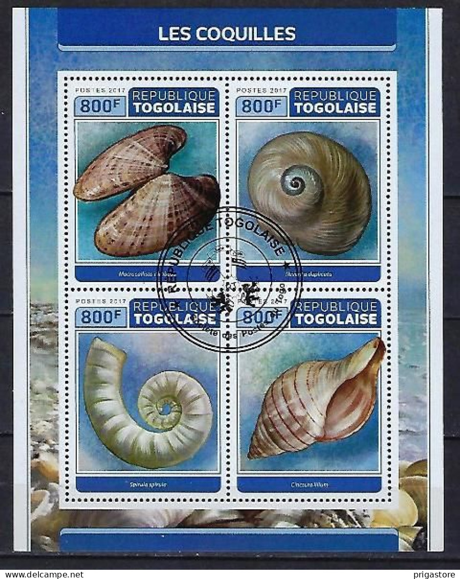 Animaux Coquillages Togo 2017 (398) Yvert N° 5642 à 5645 Oblitérés Used - Muscheln