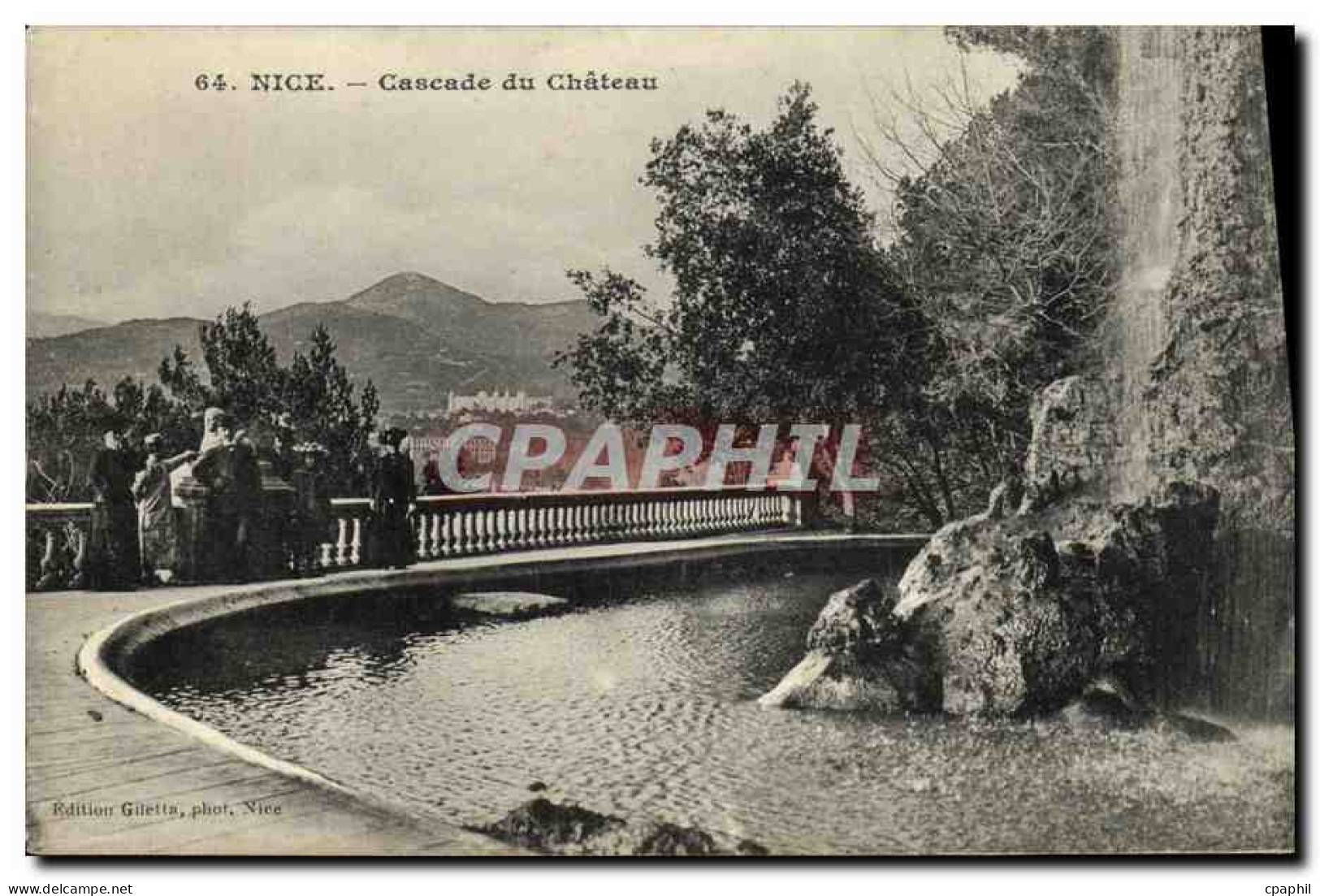 CPA Nice Cascade Du Chateau - Parcs Et Jardins