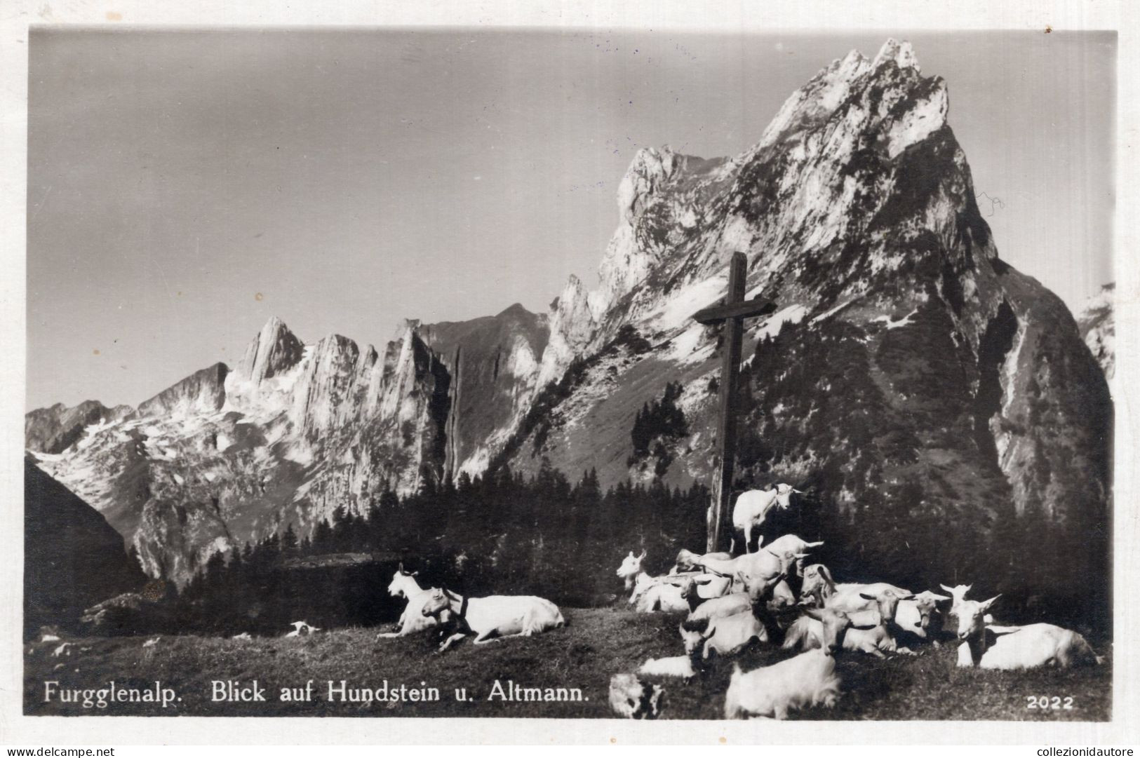 FURGGLENALP - BLICK AUF HUNDSTEIN U. ALTMANN - CARTOLINA FP SCRITTA  - TIMBRO GASTHAUS Z. RÖSSLI DORIG-DOBLER BRÜLLISAU - Sonstige & Ohne Zuordnung