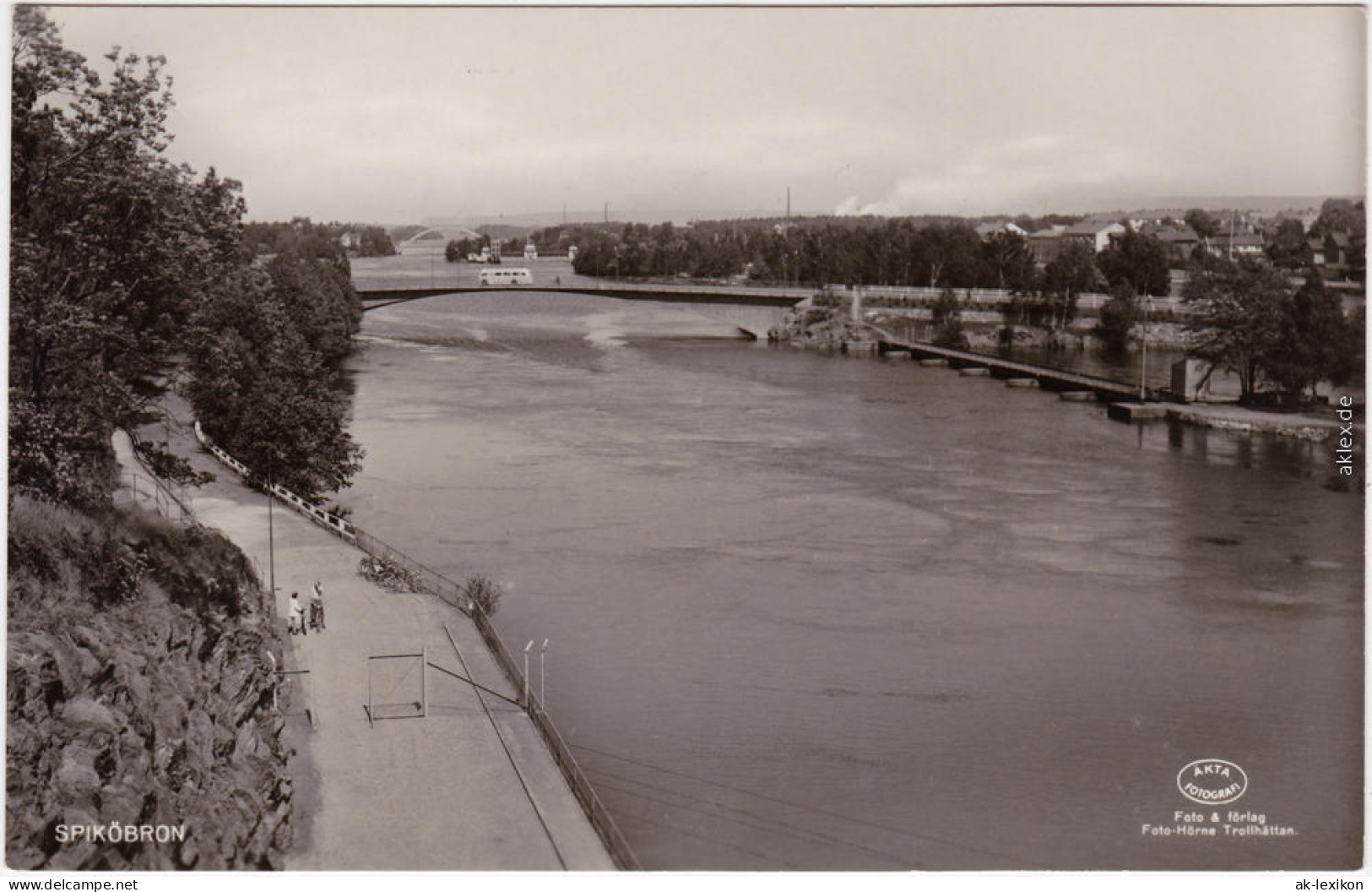 Trollhättan Spiköbron Västra Götalands Foto Ansichtskarte 1930 - Suède