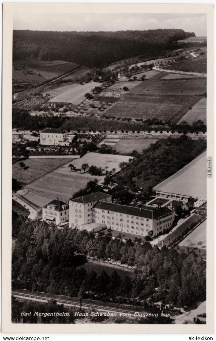 Ansichtskarte Bad Mergentheim Luftbild - Haus Schwaben 1934 - Bad Mergentheim