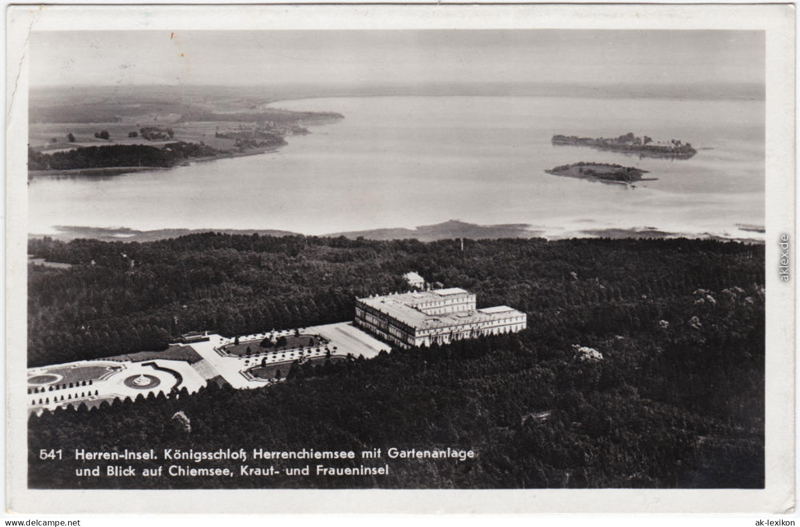 Chiemsee Luftbild  Herrenchiemsee / Herreninsel Mit Schloss 1931  - Chiemgauer Alpen