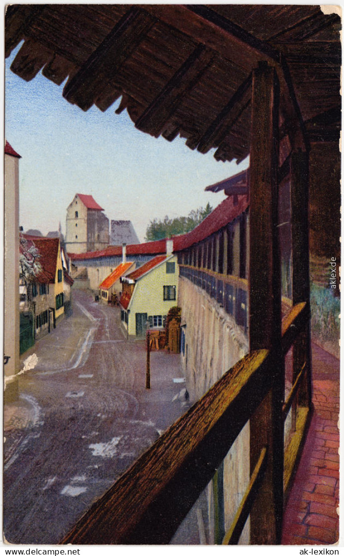 Nördlingen Straßenpartie -Stadtmauer Gen Wasserturm 1917  - Noerdlingen