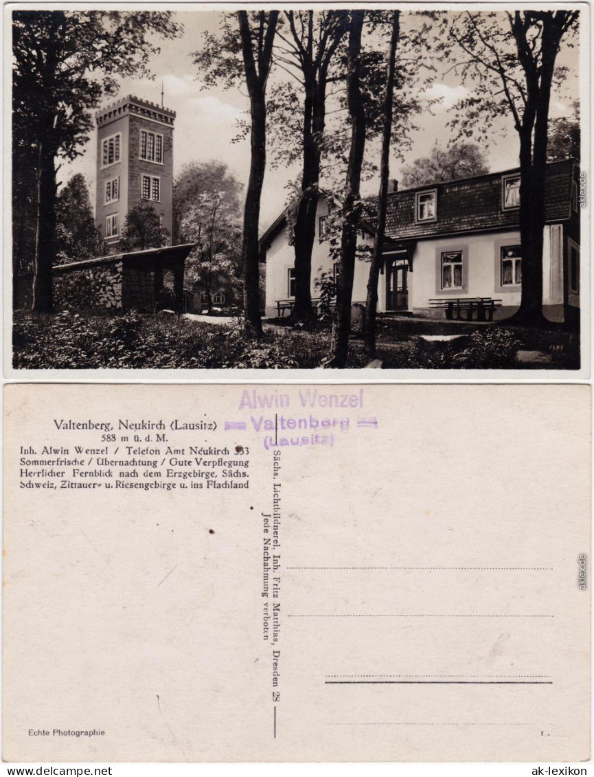 Neukirch (Lausitz) Oberneukirch  Restauration Und Turm Auf Dem Valtenberg 1934 - Neukirch (Lausitz)