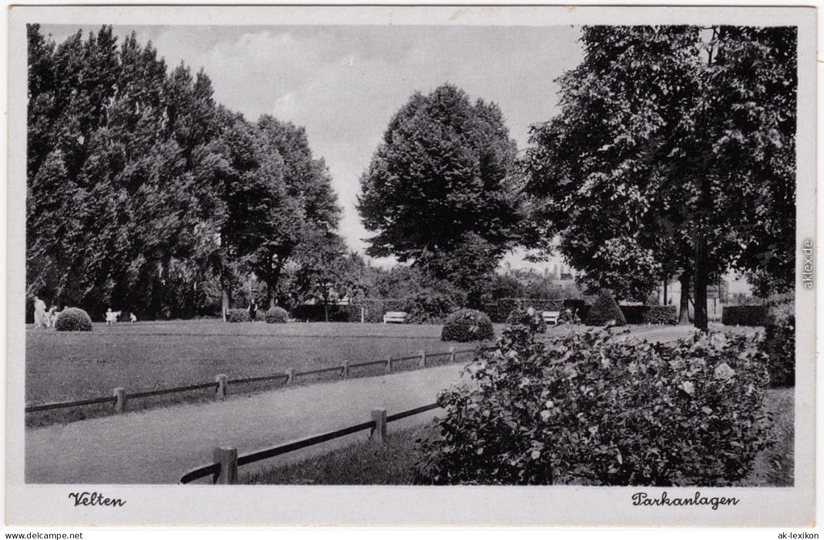 Ansichtskarte Velten Parkanlagen 1936 - Velten