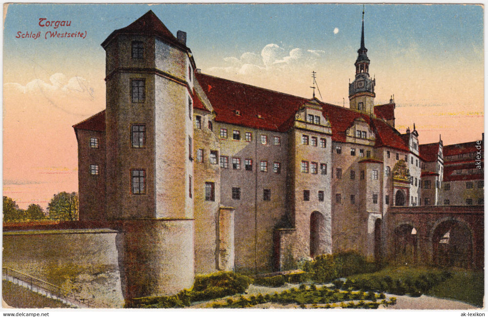 Torgau Partie Am Schloß (Westseite) Ansichtskarte  1918 - Torgau