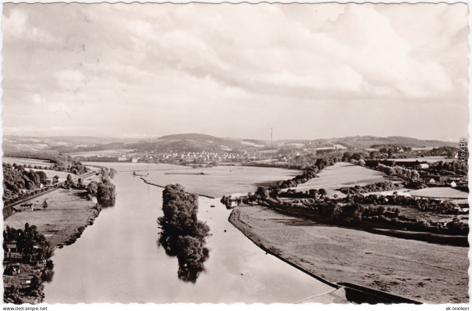 Witten (Ruhr) Panorama-Ansichten: Blick Ins Ruhrtal 1956  - Witten