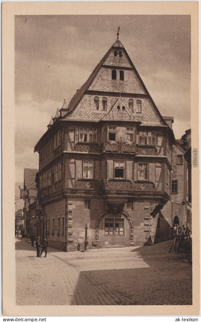 Ansichtskarte Miltenberg (Main) Hotel Zum Riesen 1928 - Miltenberg A. Main