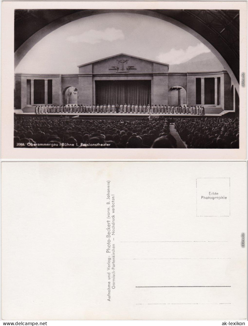 Oberammergau Bühne Im Passionstheater/Passionsspielhaus - Aufführung 1932  - Oberammergau