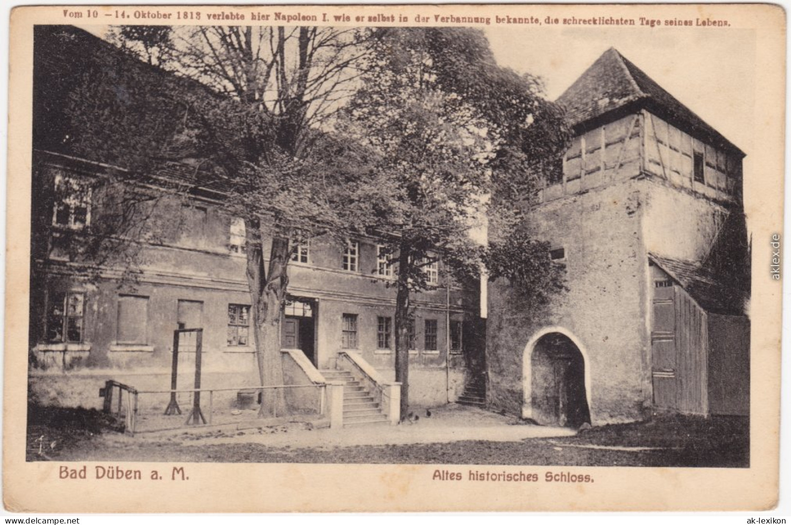 Ansichtskarte Bad Düben Altes Historisches Schloß B Torgau Oschatz 
1912 - Bad Dueben