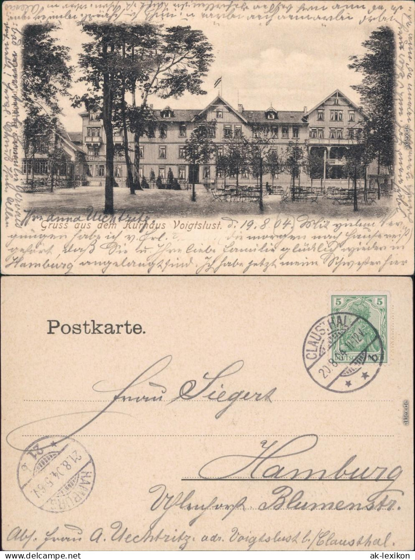 Clausthal-Zellerfeld Partie Am Kurhaus Ansichtskarte Harz B Goslar 1904 - Clausthal-Zellerfeld
