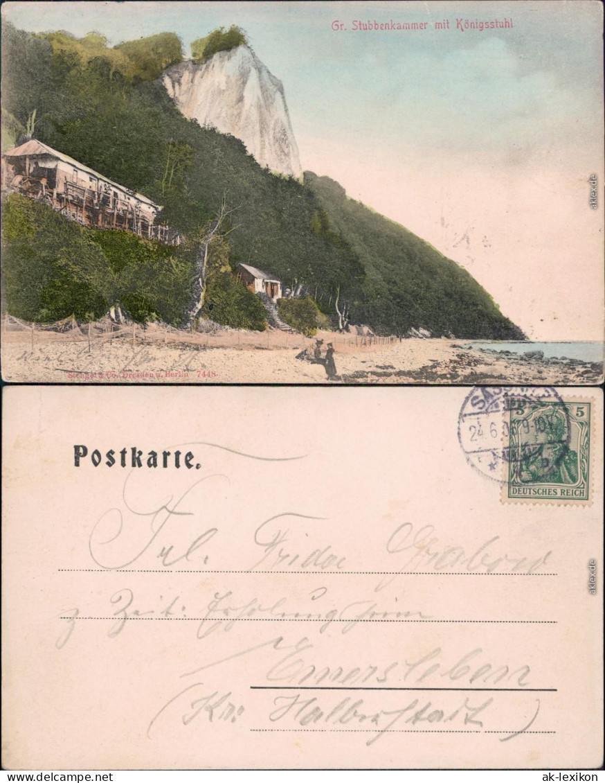 Ansichtskarte Sassnitz Gr. Stubbenkammer Mit Königsstuhl 1909 # - Sassnitz