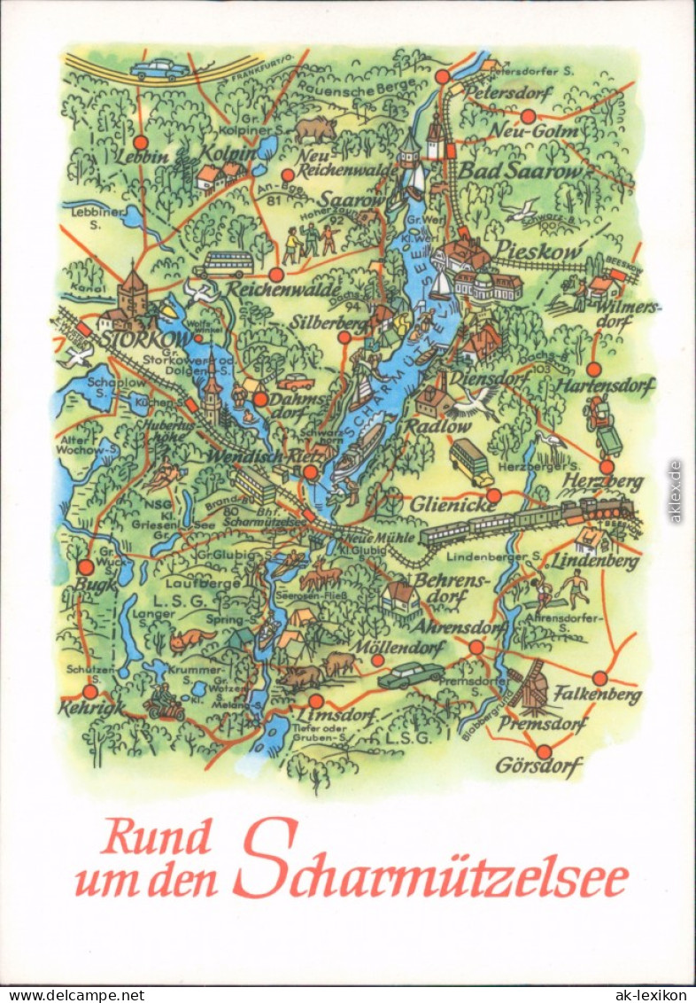 Scharmützelsee Landkarte: Rund Um Den Scharmützelsee 1978 - Storkow